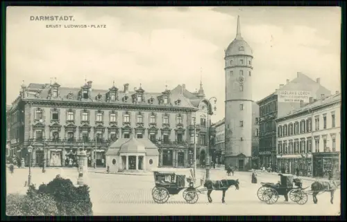 4x AK - Darmstadt Ernst Ludwigs Platz Hochzeitsturm Marktplatz - u.a. DA 1910-20