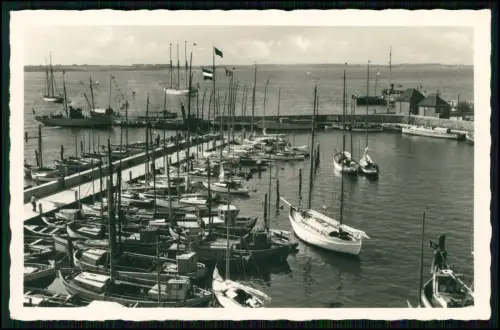 Foto AK - Laboe Hafen Ostsee Segelboote Marinehafen Echtfoto - 1938 Kieler Förde