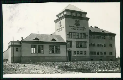 Foto AK Sučany Jubiläums Bürgerschule - Staatliche Mestianska Skola Hodzova 1939