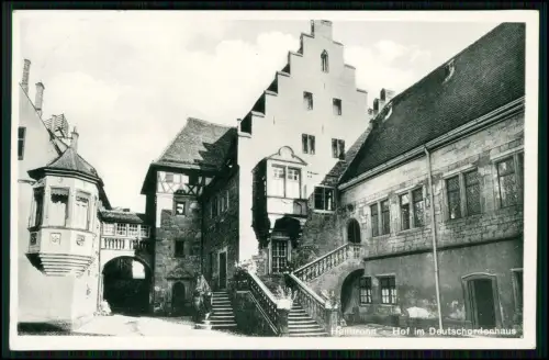 Foto AK Heilbronn Hof im Deutschordenshaus markanter Treppenanlage 1937 gelaufen