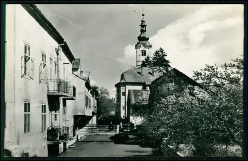 Echt Foto AK Samobor Kroatien Stadtkern Gradna mit Kirche der heiligen Anastasia