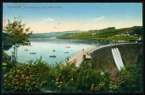 AK - Schalksmühle Glörtalsperre - Volmetal Staumauer See Panorama 1912 gelaufen