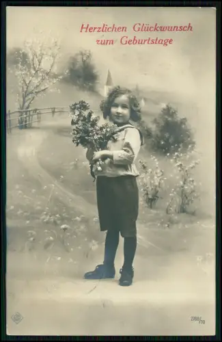 7x AK Postkarte - Tolle Glückwunschkarten - Motive mit Kinder - 1900-15 gelaufen