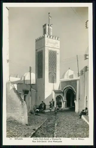 2x Foto - AK Tetuan Moschee Sidi Saidi Calle - Kiari Allun Medina Markt Marokko
