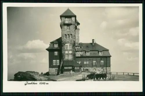 Foto AK - Jeschkenhaus auf Gipfel des Jeschken Ještěd Nordböhmen Tschechien 1938