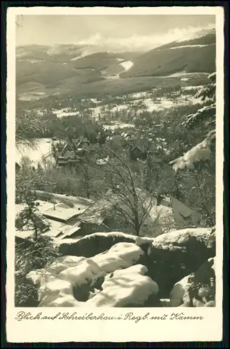 2x Foto AK  Schreiberhau Szklarska Poręba Riesengebirge Polen Feldpost gel. 1942