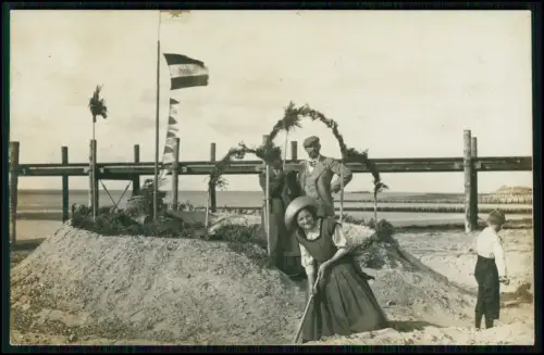 Foto AK  Wustrow auf dem Fischland Ostsee Saaler Bodden 1908 von Essen Ruhr gel.
