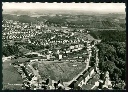 Foto AK Gummersbach im Oberbergischen - Luftaufnahme mit Wohnhäusern Siedlungen