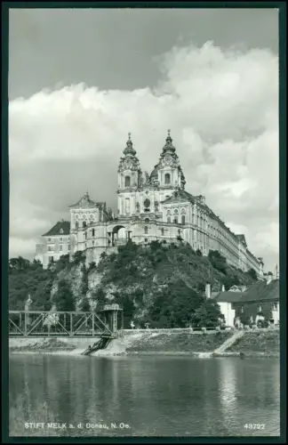 14x AK und Foto - Melk Benediktinerstift Donau Niederösterreich Panorama Motive
