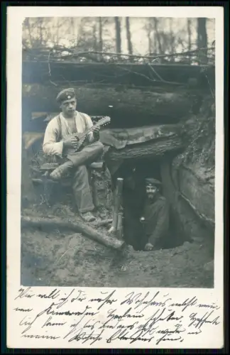 7x Foto AK 1.WK - Soldaten Einsatz im Ersten Weltkrieg - Feldpost gelaufen