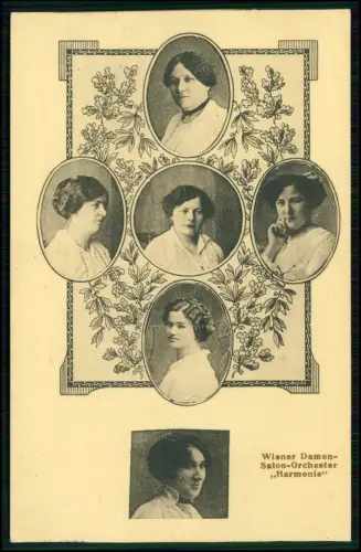 AK - 6 Portrait der Damen des Wiener Frauenorchester Harmoniere - 1916 gelaufen