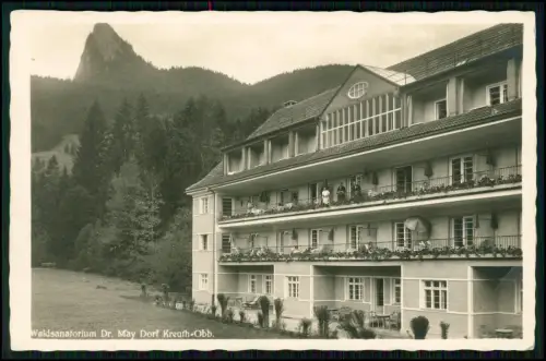 Foto AK Waldsanatorium Dr. May Dorf Kreuth Sanatoriumskultur in Bayern 1942 gel.