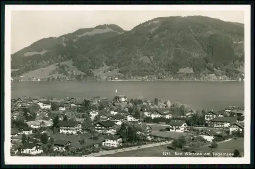 Foto AK Bad Wiessee Großformatiger Ortsblick - Häusern direkt am Ufer 1942 gel.