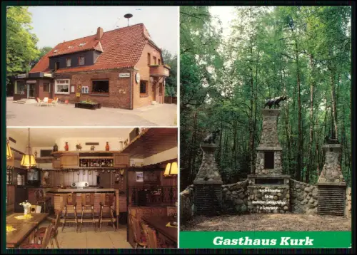 AK - Warmsen Gasthaus Kurk Schamerloh - Gartenterrasse Gästezimmer Wald Ehrenmal