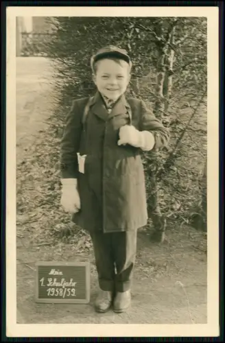 6x Foto - Einschulung-Aufnahmen 1930er-50 Einblick Alltagsleben Schultraditionen