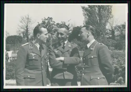 4x Foto - Wehrmacht Soldaten Luftwaffe - 1942 in Frankreich