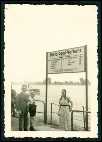 13x Foto - Rheinbahn Motorboot-Verkehr Anleger Fähre - Ausflug in der Umgebung