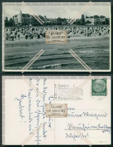 AK Osteseebad Swinemünde Strand