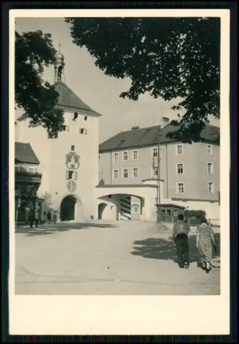 Foto - Obere Stadttor in Laufen an der Salzach - Wappen an der Fassade - 1940