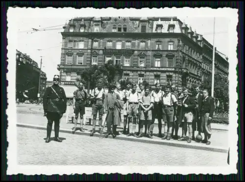 13x Foto - vom Bahnhof-Hotel in Mainz - Jungs kurze Hosen kleine Reise - 1938