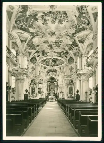 Echt Foto AK - Birnau am Bodensee Wallfahrtskirche Innen Barockkirche - um 1935