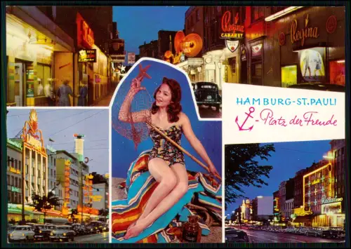 7x AK - Hamburg St. Pauli Reeperbahn - Hafen Schiffe mit Namen Alster Stadt u.a.