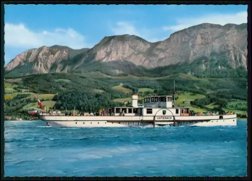 AK - Raddampfer Unterach am Attersee - Schifffahrt Höllengebirge Salzkammergut