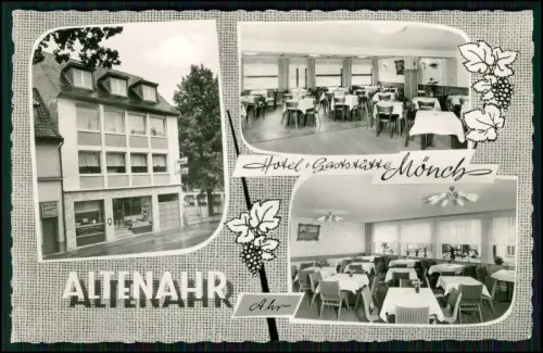 4x AK - Altenahr Ahr Hotel Gasthaus Mönch Bahnhofstraße Innenräume - und andere
