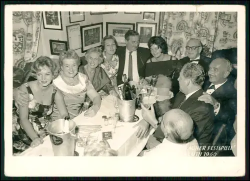 4x Foto AK -  Personen Politik Adel - bei Wagner Festspielen Bayreuth 1960er