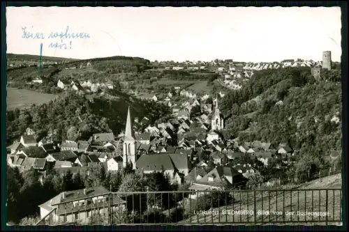 Echt Foto AK - Stromberg im Hunsrück - Blick von der Badeanstalt auf den Ort
