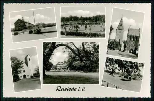 Echt Foto AK - Rastede im Oldenburgischen i. O. - Freibad St.-Ulrichs-Kirche ...