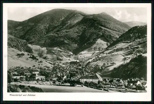 Foto AK - Untermünstertal im Schwarzwald - und Münstertal mit dem Belchen