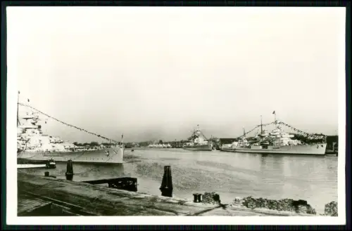 Foto AK - Wilhelmshaven Kriegsschiffe Scharnhorst Nürnberg Deutschland - um 1940