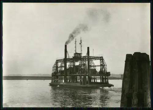 AK - Eisenbahnfähre Fährschiff II Trajekt - Hamburg Hafen - überquert Köhlbrand