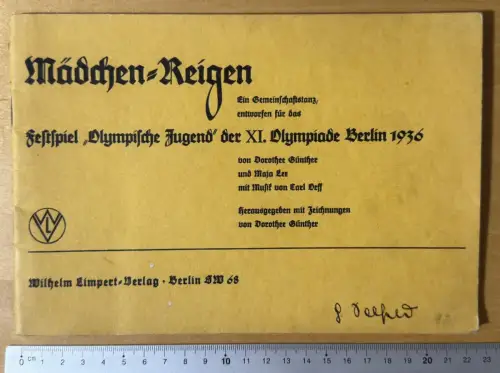 Berlin Mädchen Reigen Festspiel Olympische Jugend 1936 Günther Lex Orff -Limpert