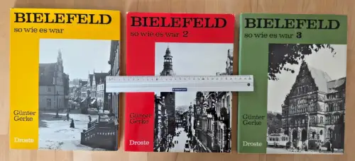 3 Bände - Stadtgeschichte Bielefeld so wie es war - Günter Gerke - Droste Verlag