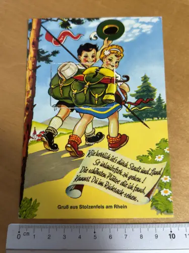 Leporello-Ansichtskarte - Stolzenfels Goar Koblenz Loreley Umgebung am Rhein