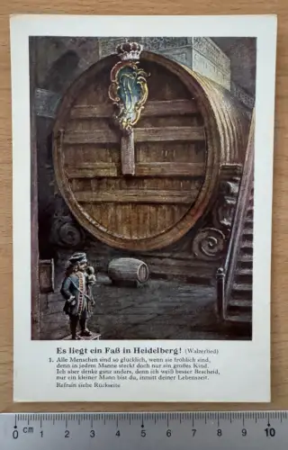Leporello AK - Es liegt ein Fass in Heidelberg Prosit froh - Ansichten der Stadt