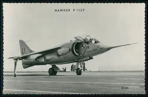 AK - Hawker P1127 Senkrechtstarter Kampfflugzeug Fahrwerksstellung Kabinenhaube