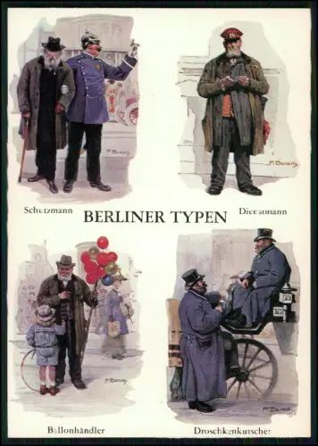 Berlin Konvolut 12 Postkarten Druck 1970er  historische Straßen Plätze das Leben