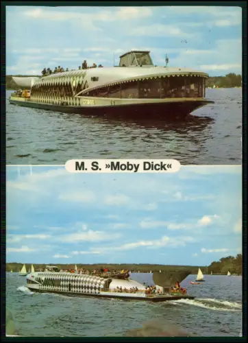 AK  Berlin Wannsee MS Moby Dick Ausflugsschiff - Farbfoto Original DDR 1973 gel.