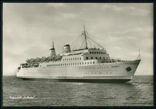 Foto AK - Saßnitz Fährschiff Ostsee Rügen - Trelleborg Stempel DDR 1971 gelaufen