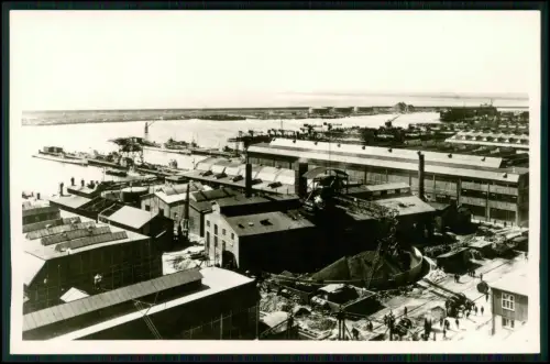 Foto AK 1. WK - Wilhelmshaven Marine - U-Boot- und Torpedo Werftanlagen 1918