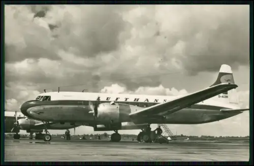 Foto Frankfurt Flughafen Lufthansa Metropolitan Flugzeug D ACOH Rollfeld 1950er