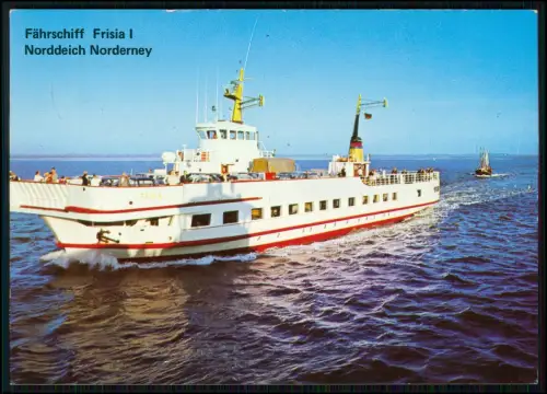 2x AK Norddeich Norderney Fährschiff Frisia I - Inselverkehr Schiff Passagier MS