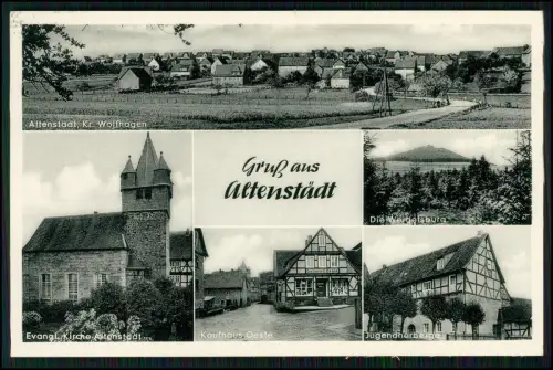 2x AK - Altenstädt Naumburg Kr. Wolfhagen - Schule Kaufhaus Oeste Jugendherberge