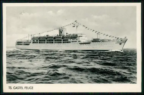 AK - Neapel Passagierschiff - TS Castel Felice Italien Mittelmeer 1959 gelaufen