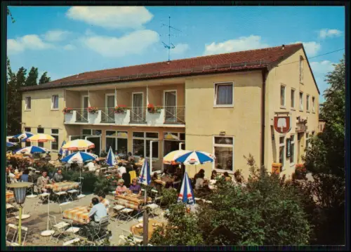 3x AK - Hotel Restaurant Heidehof in München - Biergarten Sonnenschirme Gäste ..