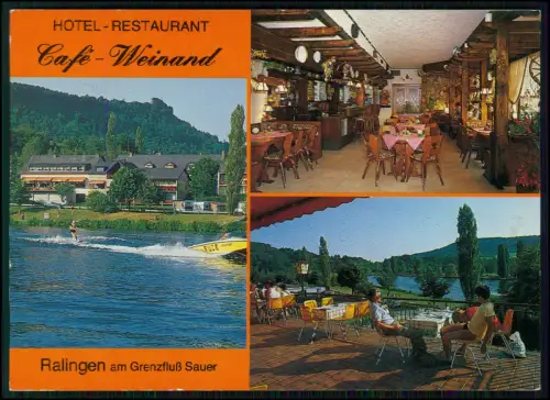 Ralingen an der Sauer - Hotel Restaurant Café Weinand - Innenraum Terrasse Fluß