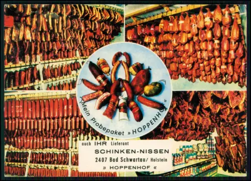 AK - Bad Schwartau Holstein Hoppenhof - Schinken Nissen Wurst Räucherei Werbung